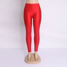 Shiny Elastic Leggings - rulesfitness Red High-waist Stretch Leggings, Red High Waist Stretch Tights, Red High Waist Stretch Leggings, High-waist Stretch Red Tights, High Waist Stretch Red Leggings, High Waist Red Stretch Leggings, High Waist Stretch Red Tights, Red Stretch Footless Bottoms, Red Tight Full-length Leggings