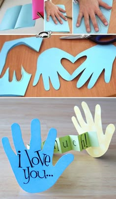 Mother’s Day gifts that Kids can do! Diy Paper Art, Hand Crafts For Kids, Diy Valentine, Fathers Day Crafts, School Kids, Mothers Day Crafts, Valentine Day Crafts, Diy Easter Decorations