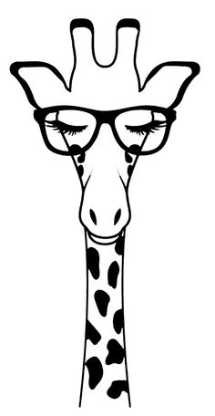 Giraffe Svg File - Funny Giraffe Cut File - Giraffe Clipart - Animals Svg Animal Birthday Drawing, Giraffe With Glasses, Giraffe Svg, School Function, Giraffe Drawing, Funny Giraffe, T Shirt Ideas, Giraffe Art, A Giraffe