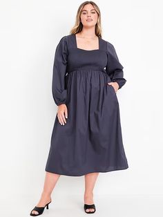 Fit & Flare Midi Dress | Old Navy Dress Sweetheart Neckline, Flare Midi Dress, Empire Waist, Fit & Flare, Sweetheart Neckline, Toddler Boys, Smocking, Old Navy, Midi Dress