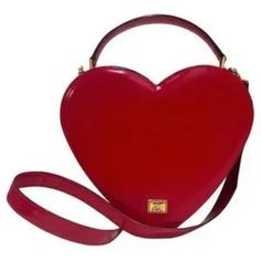 Beautiful Bag In Good Vintage Condition. Very Rare, Few Of Its Kind. Leather Shoulder Bag With Detachable Strap For Valentine's Day, Leather Shoulder Bag For Valentine's Day Evening, Rectangular Leather Bag For Valentine's Day, Leather Shoulder Bag For Evening And Valentine's Day, Valentine's Day Leather Shoulder Bag For Evening, Valentine's Day Leather Rectangular Bag, Heart-shaped Formal Bag For Valentine's Day, Chic Leather Bag For Valentine's Day, Leather Shoulder Bag For Valentine's Day Gift