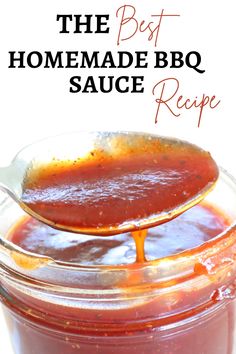 barbecue sauce in a mason jar Easy Bbq Sauce, Make Bbq Sauce, Bbq Sauce Ingredients, Sweet Bbq Sauce, Honey Bbq Sauce, Apple Cider Recipe