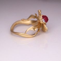 18K Goldfish Ring Size 5 Personal Collection Release RTS - Etsy Unique Yellow Gold Ruby Ring, Formal Gold Ruby Ring With Single Cut Diamonds, Exquisite 14k Gold Ruby Ring, Luxury Gold Ruby Ring With Single Cut Diamonds, Elegant Gold Ruby Ring With Single Cut Diamonds, Unique Gold Ruby Rings, Elegant 22k Gold Ruby Ring Gift, Exquisite Gold Ruby Ring With Rose Cut Diamonds, Exquisite Gold Ruby Ring With Prong Setting