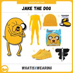 the adventure time character is wearing yellow