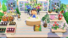 the garden shop is full of plants and potted plants, including cupcakes