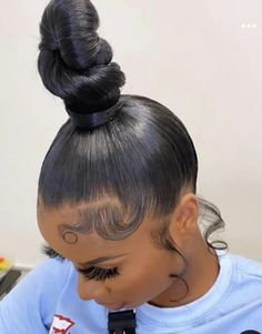 Cute Natural Bun Hairstyles For Black Women, Top Knot Ponytail Black Women, Sleek High Bun Black Women, Up Ponytail Hairstyles Black Women, Bun With Braiding Hair Weave, Cute Bun Hairstyles For Black Women, Knot Bun Hairstyles For Black Women, Bun Updo Hairstyles For Black Women, Updo Ponytail Hairstyles Black Hair