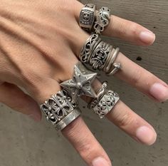 Chrome Hearts Cowboy, Oyster Aesthetic, Chrome Hearts Rings, Chrome Hearts Jewelry, Chrome Hearts Ring, Y2k Accessories