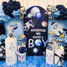 23+ Ridiculously Cute Baby Shower Themes for Boys [Popular & Unique in 2023] – My Motherhood Made Easy Outer Space Baby Shower, Themed Baby Shower Ideas, Boy Shower Themes, Astronaut Baby, Gender Reveal Baby Shower Themes, Unique Baby Shower Themes, Baby Shower Party Themes, Baby Boy Themes