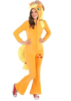 a woman in an orange pokemon costume