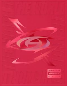 a red book cover with an abstract design on the front and back side, in pink