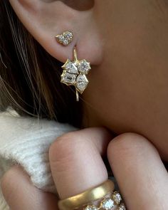 Add a statement to any look with the Poppy Hook Earrings handcrafted in 18k gold with a 1.50 tcw. Paired with the Mini Sophisticate Cluster Studs. 18k Gold Earrings, Gold Chain With Pendant, Diamond Chain, Earrings Studs, Band Engagement Ring, Gift Guides, Diamond Bracelets, Hook Earrings, Gold Earrings Studs