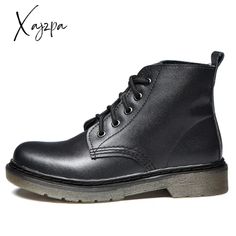 Brand Name: XajzpaBoot Type: Motorcycle bootsShaft Material: Split LeatherOutsole Material: RubberUpper Material: Split LeatherOrigin: Mainland ChinaCN: GuangdongSeason: Spring/AutumnInsole Material: EVAHeel Type: Square heelLining Material: NONEBoot Height: ANKLEItem Type: BootsFashion Element: Cross-tiedDepartment Name: AdultToe Shape: Round ToeHeel Height: Low (1cm-3cm)With Platforms: NoStyle: Punkis_handmade: YesPattern Type: SolidModel Number: HHK011Fit: Fits true to size, take your normal Boots Fall Ankle, British Style Men, Royal Blue Shoes, Boots Female, White Ankle Boots, Fur Shoes, Mid Heel Sandals, Winter Shoes For Women, Genuine Leather Boots