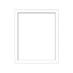 a white square frame on a white background