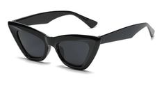 Fashionsarah.com Triangle Cateye Eyewear UV400 Black Sunglasses With Uva Protection For Party, Black Cat Eye Sunglasses For Evening, Casual Black Cat Eye Sunglasses For Party, Trendy Black Cat Eye Sunglasses For Evening, Black Cat Eye Sunglasses With Tinted Lenses For Parties, Black Cat Eye Sunglasses For Parties, Black Cat Eye Sunglasses For Party, Casual Gray Sunglasses For Party, Black Polarized Cat Eye Sunglasses For Evening