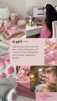 Pink Makeup Aesthetic Wallpaper, Girly Skincare Aesthetic, Pink Glow Up Aesthetic, Girly Era Aesthetic, Aesthetic Wallpaper Skincare, Skincare Wallpaper Aesthetic, Girly Things Aesthetic Wallpaper, Pink Girly Lifestyle, It Girl Aesthetic Pink