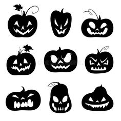 halloween pumpkins with scary faces