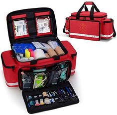 Emergency Medical Kit, First Aid Kit Storage, First Aid Kits, Medical Bag, Medical Kit, First Aid Supplies, Emergency Supplies, Red Bag, Kit Bag