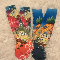 Fun Sponge Bob Square Pants Novelty Socks. Brand New, Never Worn. Excellent Condition Fits Most Label: Viacom Casual Blue Stretch Stockings, Fun Multicolor Summer Socks, One Size Blue Casual Socks, Blue Casual Socks One Size, Casual Blue Socks One Size, Casual Blue One-size Socks, Casual Blue Thigh High Stockings, Casual Blue Thigh-high Stockings, Casual One Size Socks For Stocking Stuffer