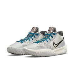 Nike Kyrie Low 4 'Grey Fog Sapphire' CW3985-004 Nike Kyrie Low 4, Kyrie Low 4, Zapatillas Nike Basketball, Bb Shoes, Best Volleyball Shoes, Girls Basketball Shoes, Best Basketball Shoes, Womens Basketball Shoes, Orange Shoes