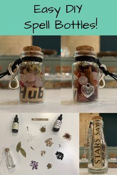 Protection Spell Bottle, Witchy Bottles Diy, Spell Bottles Recipes, Spell To Move On From Someone, Witch Bottles Recipes, Witch Bottles Diy, Abundance Jar, Witchcraft Diy, Spell Bottles