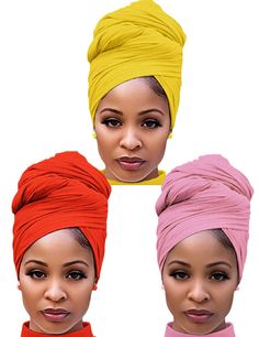 PRICES MAY VARY. - EXTRA LONG AND WIDE - 71 x 32 inches (180 x 80 cm) Our large headwrap allows you to fully cover your hair no matter if it is thick or long. Perfect for simple hair coverings. It is perfect for dreadlock, braids (rasta, twist), long hair or even a wig. You can rock it in all seasons : autumn, spring, winter and fall. SOFT, STRETCH, LIGHTWEIGHT AND COMFORTABLE: You can wear Rosemade scarfs everyday as they are really lightweight. It is breathable and very comfortable. You can us Purple Dress Outfit, Black Hair Band, Jersey Turban, African Hair Wrap, Braided Dreadlocks, Head Scarf Tying, Head Wraps For Women, Hair Turban, African Head Wraps