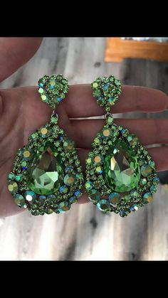 Cheap Lime Green Earrings For Gift, Pageant Earrings, Peridot Crystal, Crystal Chandelier Earrings, Prom Earrings, Peridot Earrings, Chunky Earrings, Peridot Stone, Green Peridot