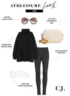 How To Have Style, Looks Jeans, Style Fitness, Oufits Casual, Oversized Turtleneck, Round Leather, Athleisure Fashion, Athleisure Outfits, Athleisure Wear