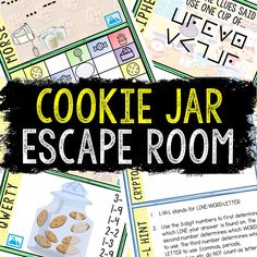 the cookie jar escape room is filled with cookies and other activities to help students learn how to