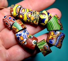 Antique Venetian Assorted Millefiori Italian Glass Beads Collected African Trade | eBay Trade Beads, Glass Beads, Beads, Glass