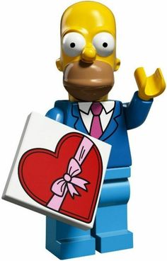 the simpsons is holding a heart shaped box