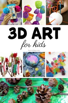 Creative 3D Art for Kids - Fun-A-Day! 3d Art For Prek, 3d Art For Infants, 3 D Preschool Art, 3d Art Preschool Activities, 3d Art For Preschool, 3d Art Activities For Preschoolers