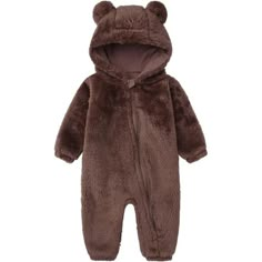 Premium Qualitythis Fluffy Bear Onesie Made From Premium Polar Fleece, Is Silkish Soft Smooth And Skin-Friendly To Touch Even For The Most Sensitive Baby Skin. It Works Perfect For Wrapping Your Little Pea Nice And Toasty, Like In A Pea Pod. Thoughtful Detailsthis Baby Fluffy Fleece Romper Is Footed And Mitten Cuffed, Therefore Light In Weight But Warm. Anti-Pinch Diagonal Zipper From Ankle To Chin Comes In Handy For Babies To Get In And Out, Change Diapers And Whatnot. Cotton Lined Hood With In Baby Bear Onesie, Outwear Outfit, Bear Onesie, Toddler Jumpsuit, Winter Coat Outfits, Baby Snowsuit, Teddy Bear Clothes, Baby Overall, Bear Outfits