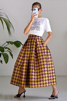 Christian Fashion, Fashion 101, Closet Fashion, Yellow Fashion, Colourful Outfits, Skirt Fashion