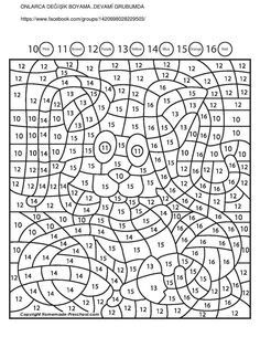 the color by number coloring page for kids