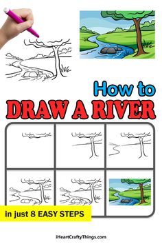 how to draw a river in just 8 easy steps with pictures and instructions for kids