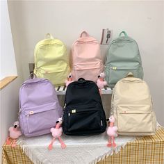 Note1.The color of the image may be slightly different from the real product due to the intensity of the shooting light and the color setting of each monitor.2.Please allow 1-3cm difference due to manual measurement.3.Join the shopping cart and wish list and become our fans,we will present surprise gifts. School Kawaii, Canvas Backpack Women, Kawaii Bag, Women Backpack Fashion, Kawaii Backpack, Women Backpack Travel, Cute Canvas, Laptop Rucksack, School Bags For Girls