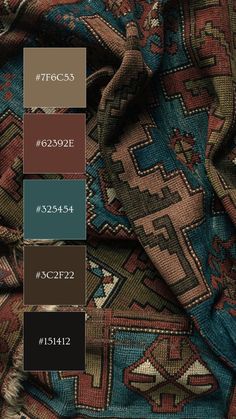 Color Palette Crochet Colour Schemes, Rust Brown Color Palette, Rich Brown Color Palette, Colors That Go With Brown, Aesthetic Colour Combinations, Wall Art Above Fireplace, Teal Color Combinations, Paint Colour Combination, Jewel Tones Color Palette