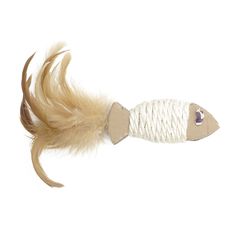 a toy fish with long hair on it's tail