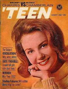 an old magazine cover with a woman smiling