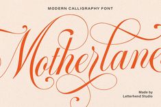 the modern calligraphy font that has been designed to look like an old fashioned script