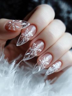 nails 2020 trends December Winter Nails, Christmas Nails Charms, Christmas Ornament Nail Art, Polar Express Nails, Classy Christmas Nails Coffin, Nail Inspiration Christmas, Christmas Bling Nails, Stiletto Nails Christmas, Grinch Nails Designs