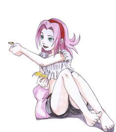 Sasuke And Sakura Official Art, Sakura Haruno Manga Color, Sakura Official Art Naruto, Naruto And Sakura Official Art, Sakura Ino Official Art, Sakura Art, Arte Ninja, Kushina Uzumaki