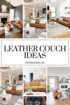 Leather Couch Ideas Modern Living Room With Brown Leather Couch, Decorating Leather Couch, Arranging Pillows On Couch, Faux Leather Sofa Living Rooms, What To Put Behind A Sectional Couch, Living Room Inspiration Brown Leather Couch, French Country Living Room Leather Couch, Leather Brown Couch Living Room, Leather Couch Family Room