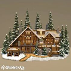 Terralith Minecraft, Dark Spruce House Minecraft, Santas Grotto Minecraft, Mincraft Idea House Winter, Minecraft Xmas House, Minecraft Winter Cabin Tutorial, Minecraft Snow Base Ideas, Winter Log Cabin Minecraft, Spruce House Ideas Minecraft