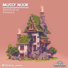 the cover for mossy nook's latest album, featuring an image of a house