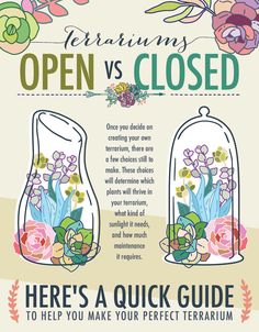 an open and closed sign with flowers on it