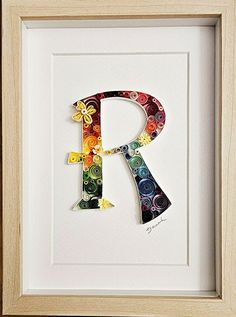 Letter Art/name Art/Personal gift/name Initial Letter frame/Alphabet Letter frame/Monogram Art/baby shower gift — SweetPaperDesignSol