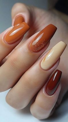 Pumpkin Spice Nails, Simple Fall Nails, Fall Manicure, Fall Nail Trends, Cute Nails For Fall, Fall Nail Art, Fall Nail Colors