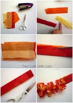 the steps to make an origami carrot cake