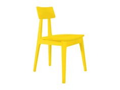 a yellow chair on a white background